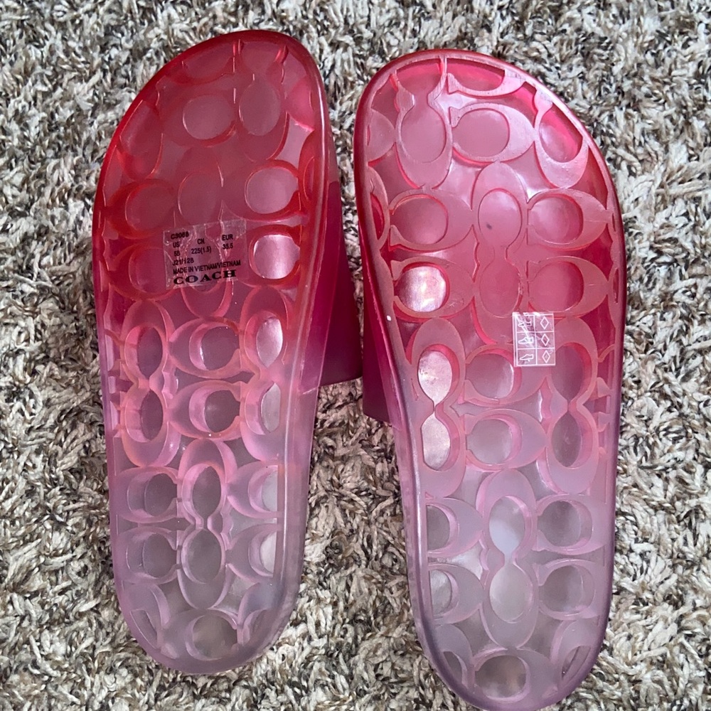 Coach Pink Translucent Slides - image 2